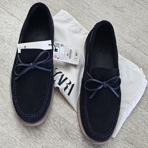 ZARA Suede Penny Loafers